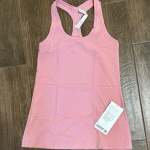 Lululemon Athletica Pink Fitted Backless Tank Top